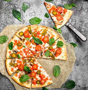 Vegetarian Hot Pizza